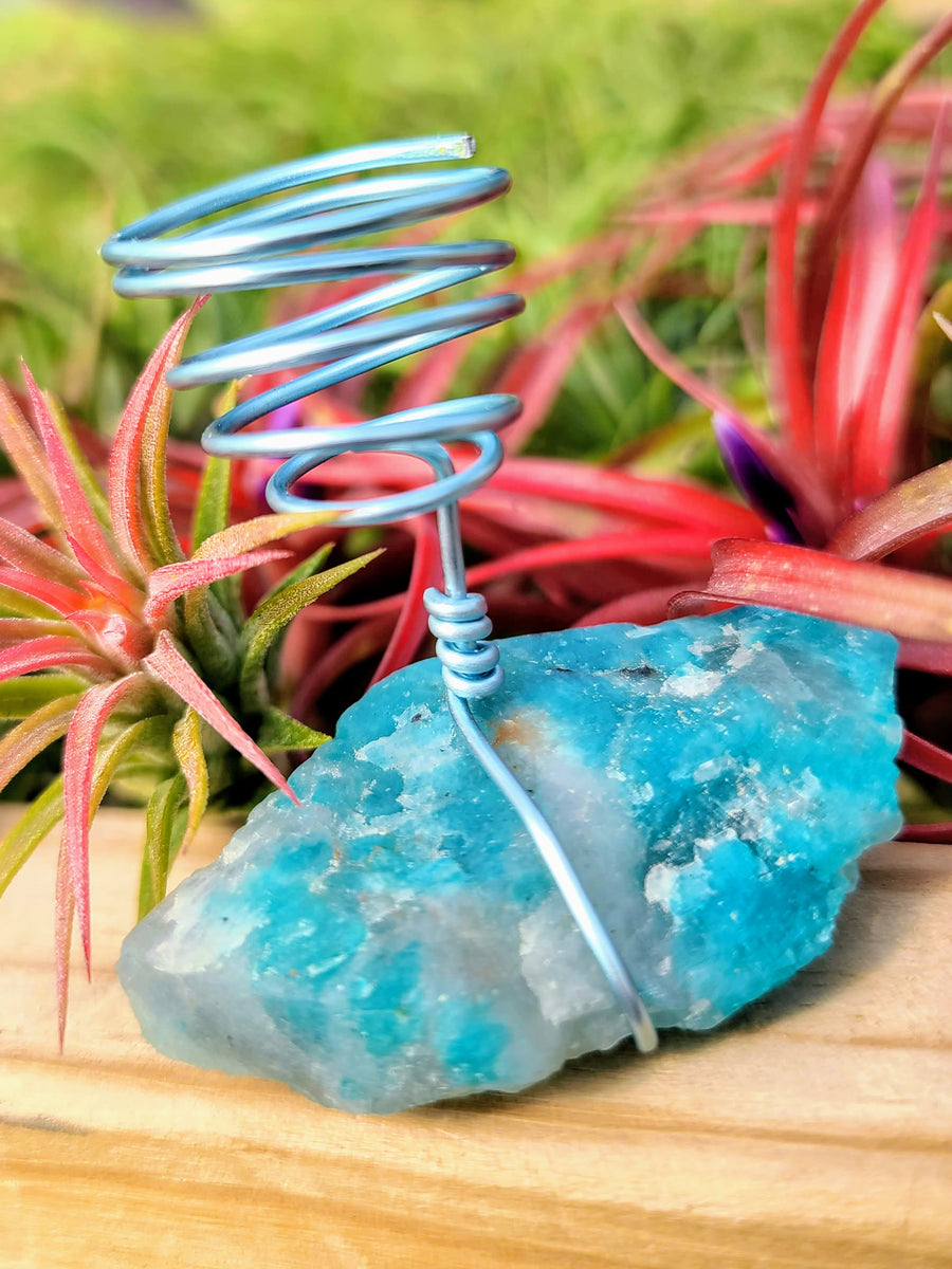 WYSIWYG Raw Amazontite Air Plant Holder with Ionantha Mexican