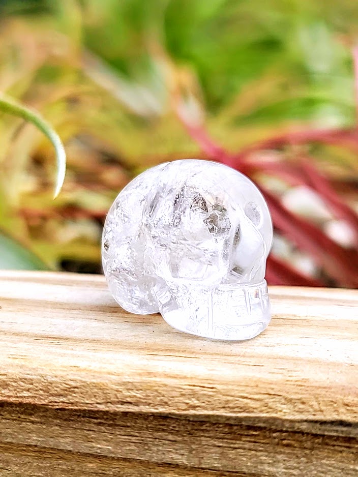 Mini Clear Quartz Skull Carving