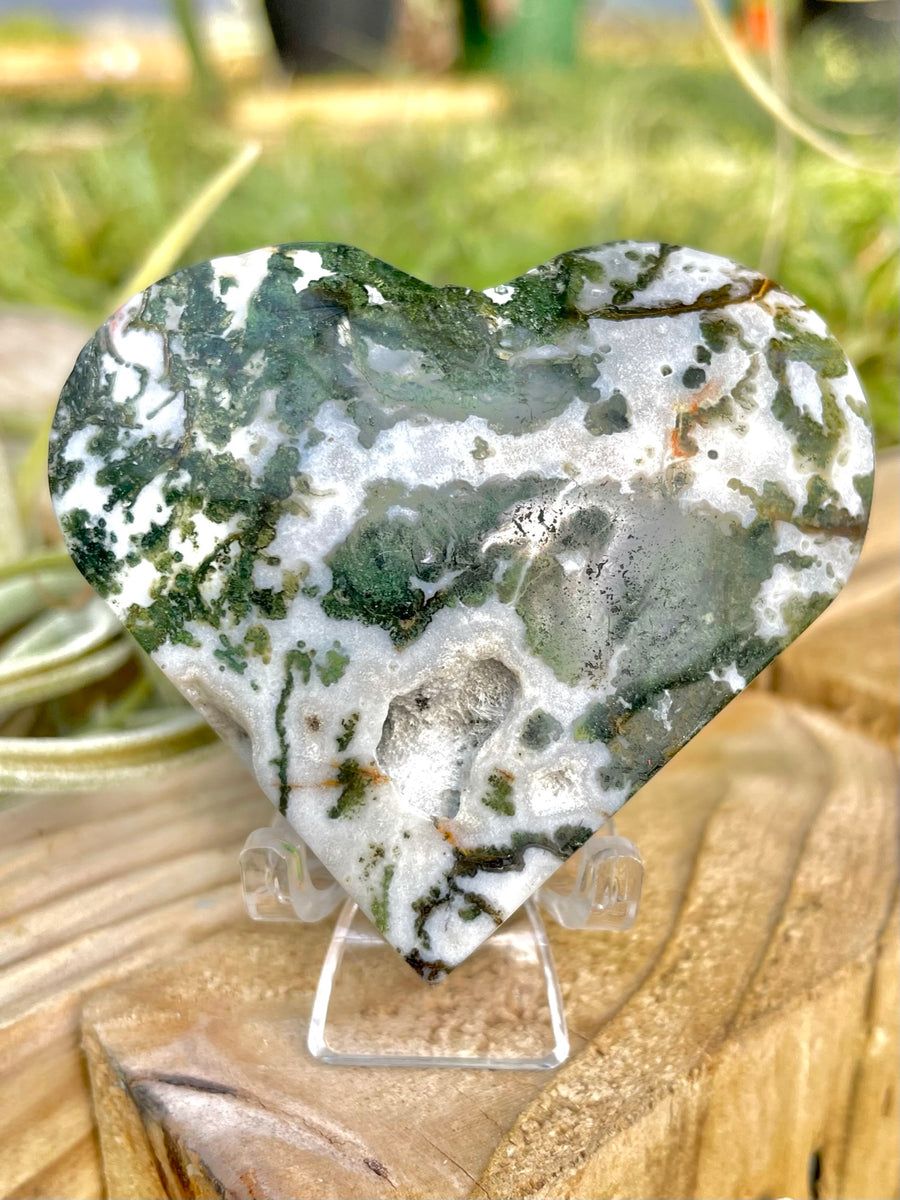 WYSIWYG- Moss Agate Heart