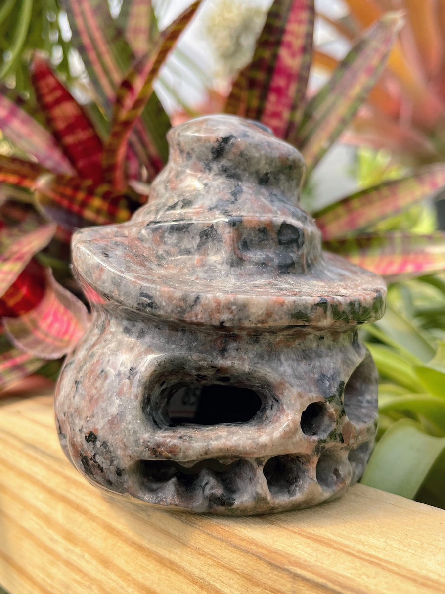 Yooperlite Jack-O'-Lantern Crystal Carving