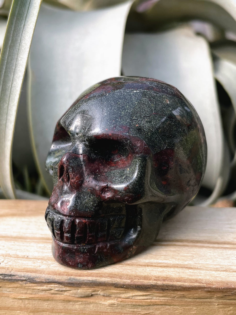 Medium Dragon Blood Skull Carving