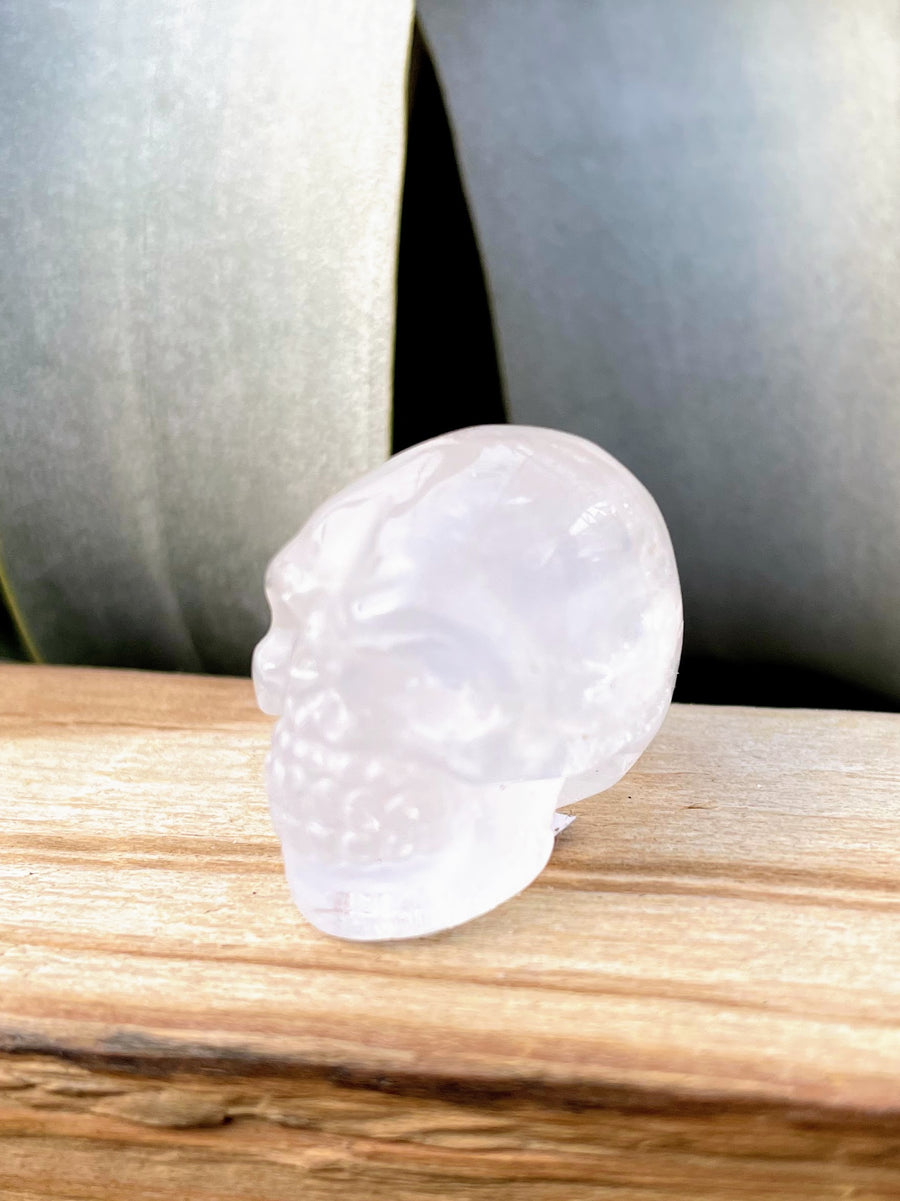 Mini Clear Quartz Skull Carving