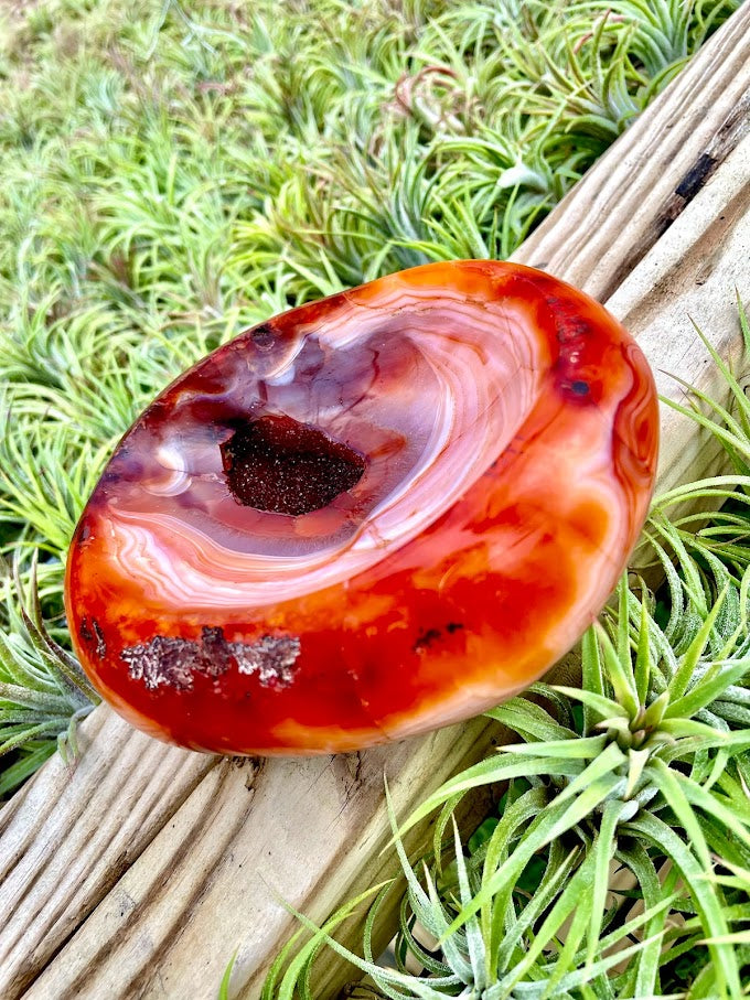 Druzy Carnelian Crystal Bowl