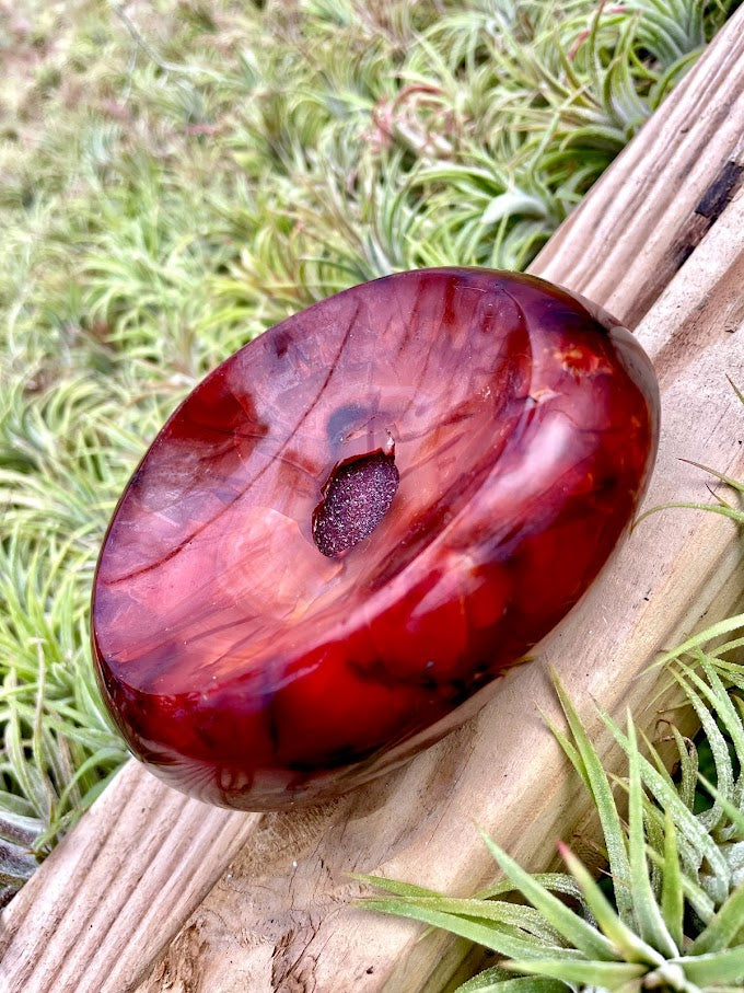 Druzy Carnelian Crystal Bowl