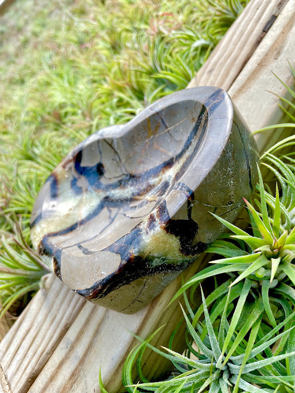 Septarian Crystal Heart Bowl