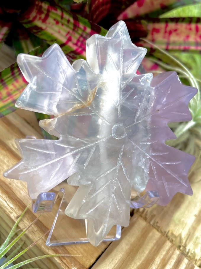 Fluorite Snowflake Crystal Carving