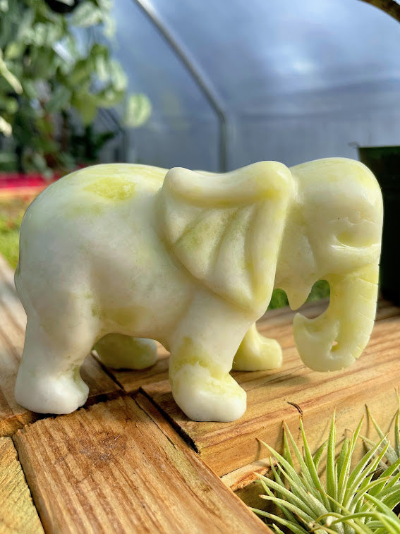 WYSIWYG- Light Green Jade Elephant