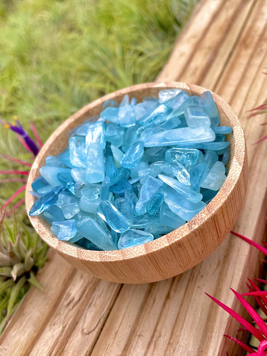 Aquamarine Crystal Chips 1/4 cup (3oz)