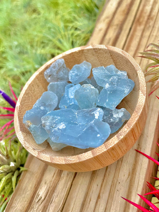 Blue Celestite Crystal Chips 1/4 cup (5oz)