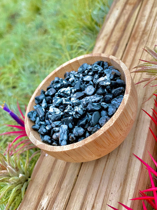 Snowflake Obsidian Crystal Chips 1/4 cup (2.5oz)
