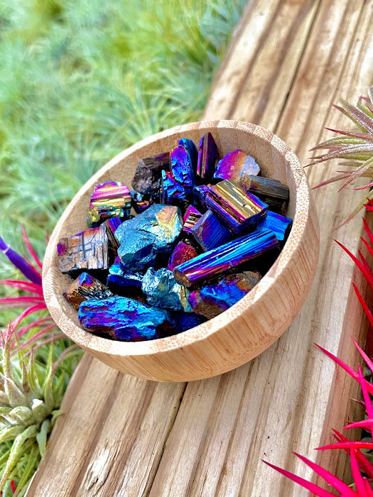 Blue Aura Tourmaline Crystal Chips 1/4 cup (3oz)