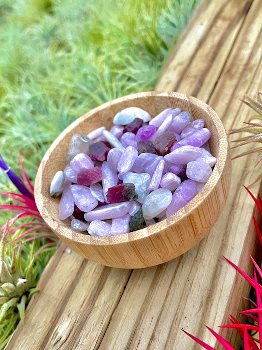 Kunzite Watermelon Tourmaline Crystal Chips 1/4 cup (3oz)